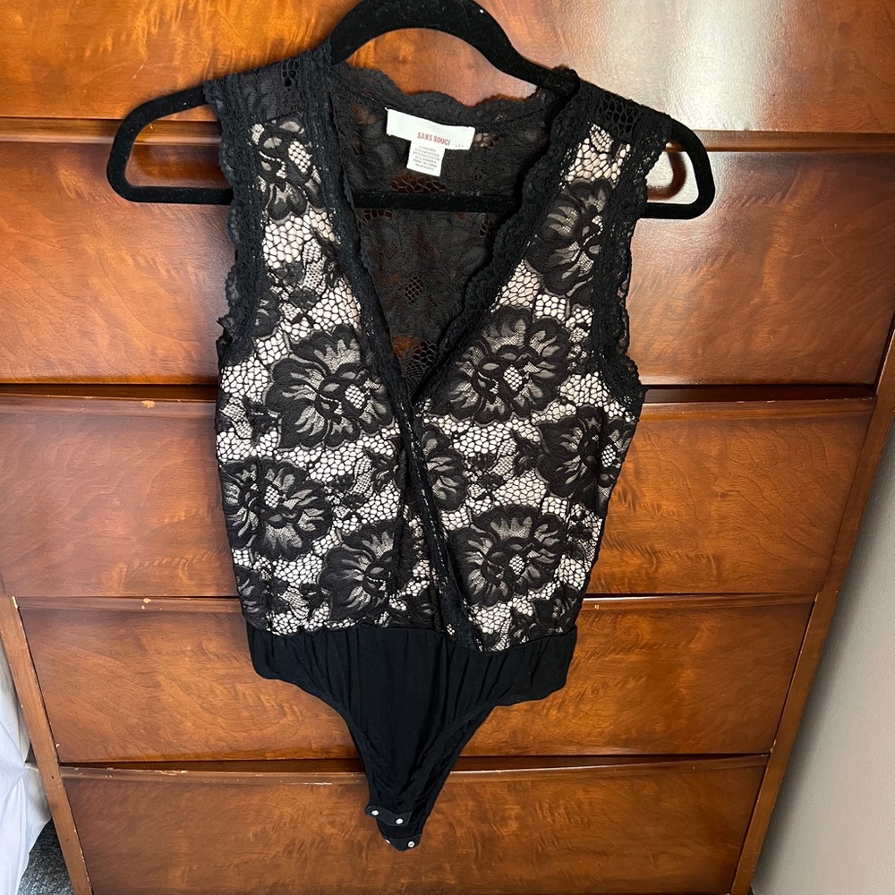 Black lace bodysuit